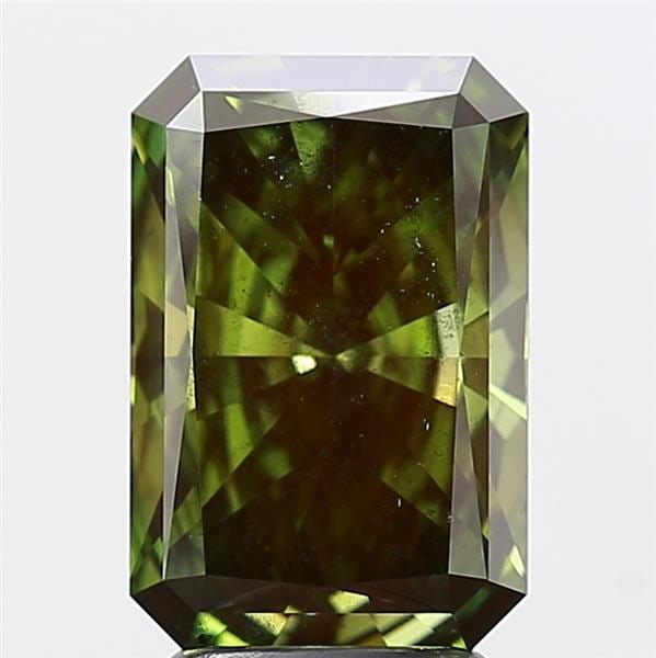Loose Diamond - RADIANT 3.0ct Fancy Deep Yellowish Green SI2 (1 of 1)