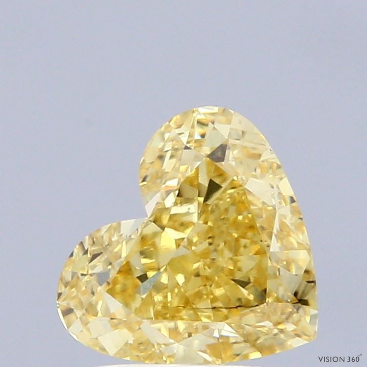 Loose Diamond - HEART 1.9ct Fancy Vivid Yellow VS2: Loose Diamond - HEART 1.9ct Fancy Vivid Yellow VS2 Source: This is a real non-mined Diamond that has been grown in a lab Shape: HEART Carats: 1.9 Color: Fancy Vivid Yellow Certification: IGI The Diamo