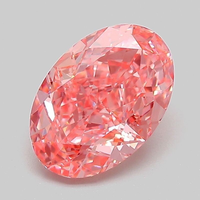 Loose Diamond - OVAL 2.14ct Fancy Vivid Pink VVS2: Loose Diamond - OVAL 2.14ct Fancy Vivid Pink VVS2 Source: This is a real non-mined Diamond that has been grown in a lab Shape: OVAL Carats: 2.14 Color: Fancy Vivid Pink Certification: IGI Video: