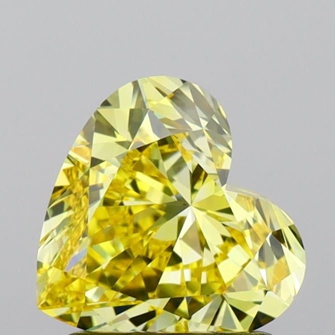 Loose Diamond - HEART 1.5ct Fancy Vivid Yellow VVS2: Loose Diamond - HEART 1.5ct Fancy Vivid Yellow VVS2 Source: This is a real non-mined Diamond that has been grown in a lab Shape: HEART Carats: 1.5 Color: Fancy Vivid Yellow Certification: IGI Video: