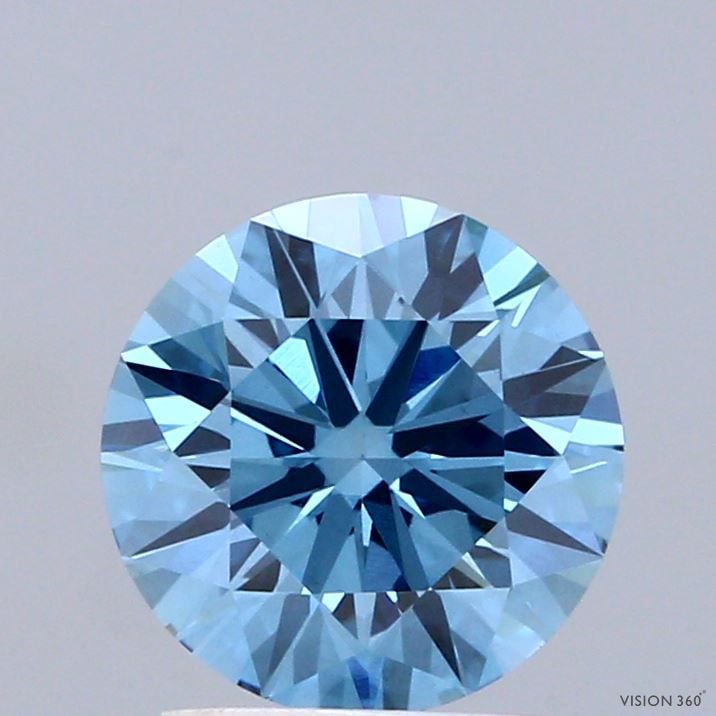 Ideal Loose Diamond - ROUND 1.83ct Fancy Vivid Blue VVS2: Ideal Loose Diamond - ROUND 1.83ct Fancy Vivid Blue VVS2 Source: This is a real non-mined Diamond that has been grown in a lab Shape: ROUND Carats: 1.83 Color: Fancy Vivid Blue Certification: IGI The 