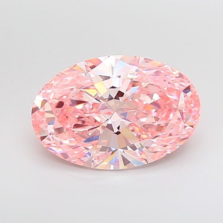 Loose Diamond - OVAL 5.01ct Fancy Vivid Pink VS2: Loose Diamond - OVAL 5.01ct Fancy Vivid Pink VS2 Source: This is a real non-mined Diamond that has been grown in a lab Shape: OVAL Carats: 5.01 Color: Fancy Vivid Pink Certification: IGI Video: