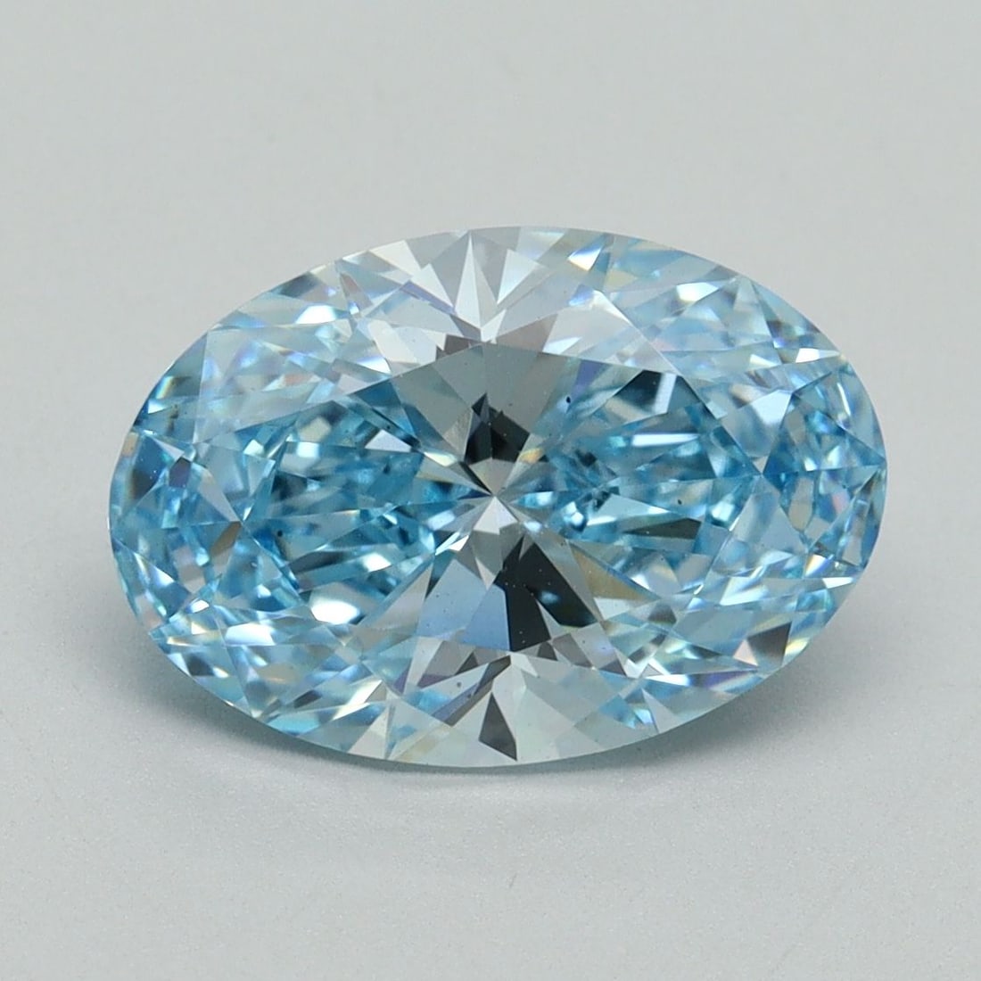 Loose Diamond - OVAL 3.06ct Fancy Vivid Blue VS1 (1 of 1)