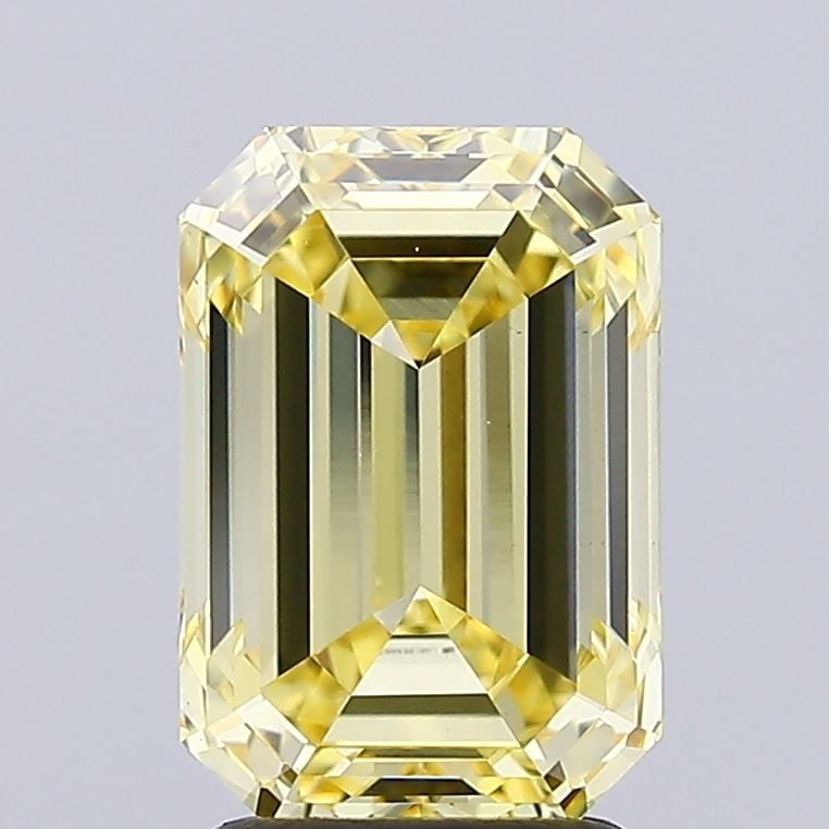 Loose Diamond - EMERALD 3.01ct Fancy Intense Yellow VS1: Loose Diamond - EMERALD 3.01ct Fancy Intense Yellow VS1 Source: This is a real non-mined Diamond that has been grown in a lab Shape: EMERALD Carats: 3.01 Color: Fancy Intense Yellow Certification: IGI