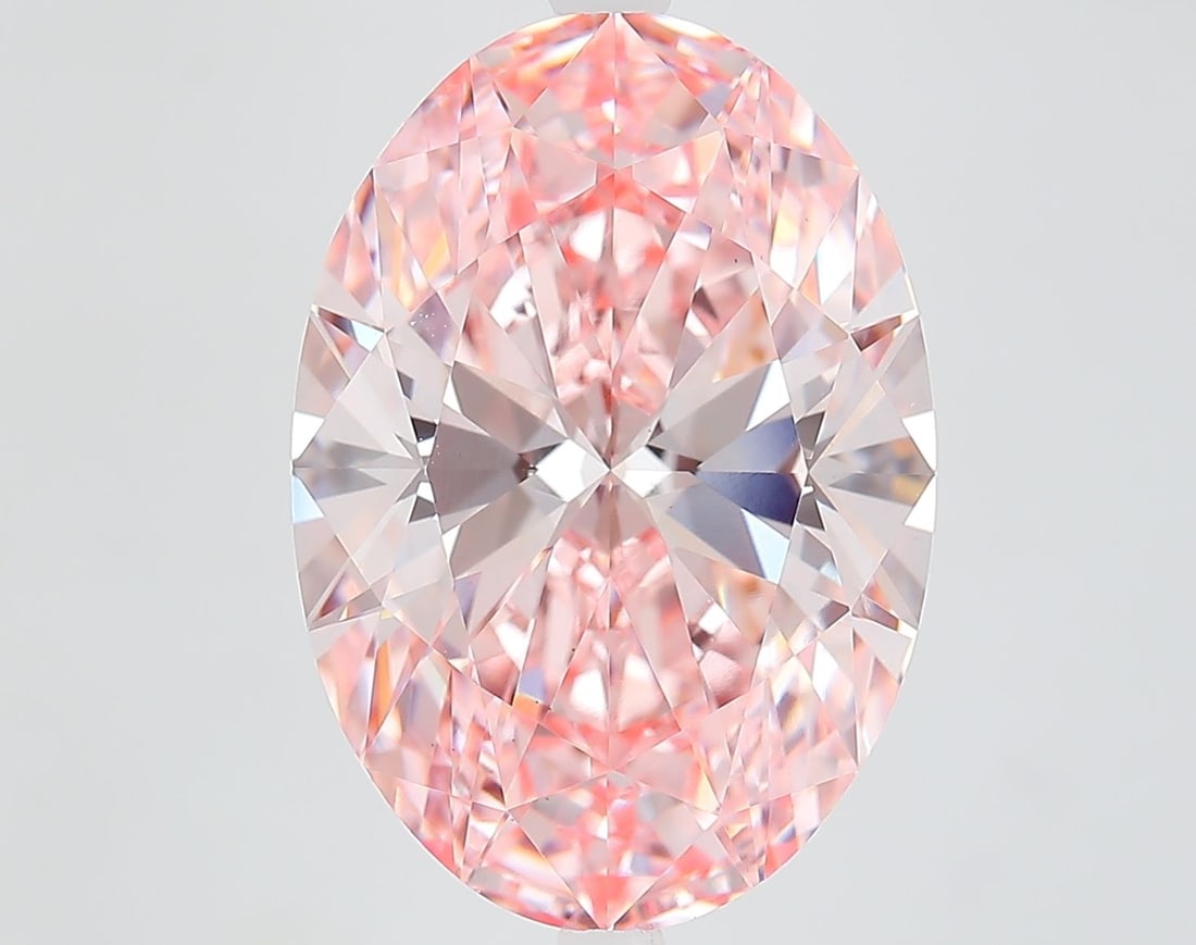 Loose Diamond - OVAL 8.72ct Fancy Vivid Pink VS1: Loose Diamond - OVAL 8.72ct Fancy Vivid Pink VS1 Source: This is a real non-mined Diamond that has been grown in a lab Shape: OVAL Carats: 8.72 Color: Fancy Vivid Pink Certification: IGI Video:
