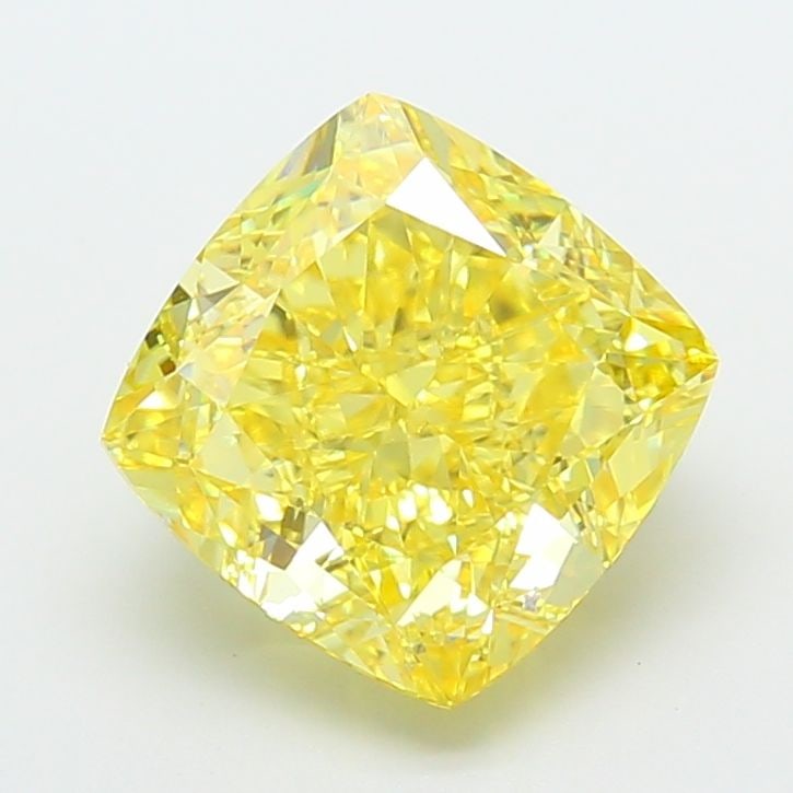 Loose Diamond - CUSHION MODIFIED 5.06ct Fancy Intense Yellow VVS2: Loose Diamond - CUSHION MODIFIED 5.06ct Fancy Intense Yellow VVS2 Source: This is a real non-mined Diamond that has been grown in a lab Shape: CUSHION MODIFIED Carats: 5.06 Color: Fancy Intense Yellow