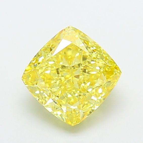 Loose Diamond - CUSHION MODIFIED 2.5ct Fancy Vivid Yellow VS1: Loose Diamond - CUSHION MODIFIED 2.5ct Fancy Vivid Yellow VS1 Source: This is a real non-mined Diamond that has been grown in a lab Shape: CUSHION MODIFIED Carats: 2.5 Color: Fancy Vivid Yellow Certif