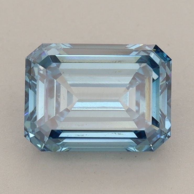 Loose Diamond - EMERALD 1.69ct Fancy Vivid Blue VS1: Loose Diamond - EMERALD 1.69ct Fancy Vivid Blue VS1 Source: This is a real non-mined Diamond that has been grown in a lab Shape: EMERALD Carats: 1.69 Color: Fancy Vivid Blue Certification: IGI Video: