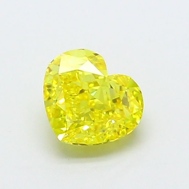 Loose Diamond - HEART 1.12ct Fancy Vivid Yellow VVS1: Loose Diamond - HEART 1.12ct Fancy Vivid Yellow VVS1 Source: This is a real non-mined Diamond that has been grown in a lab Shape: HEART Carats: 1.12 Color: Fancy Vivid Yellow Certification: IGI Video: