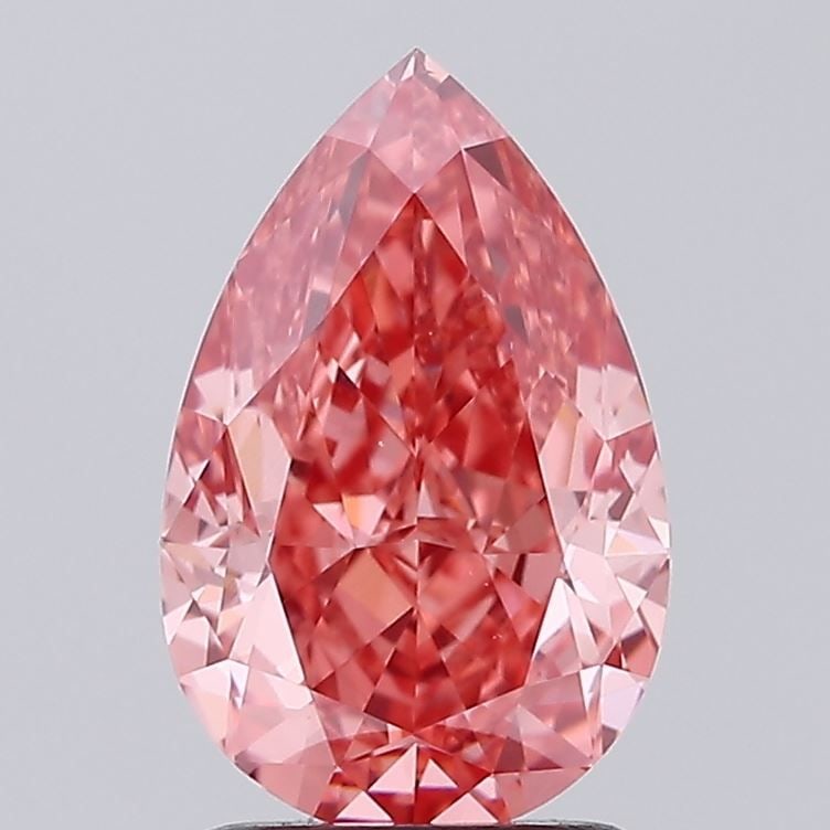 Loose Diamond - PEAR 2.06ct Fancy Vivid Pink VVS2: Loose Diamond - PEAR 2.06ct Fancy Vivid Pink VVS2 Source: This is a real non-mined Diamond that has been grown in a lab Shape: PEAR Carats: 2.06 Color: Fancy Vivid Pink Certification: IGI Video: