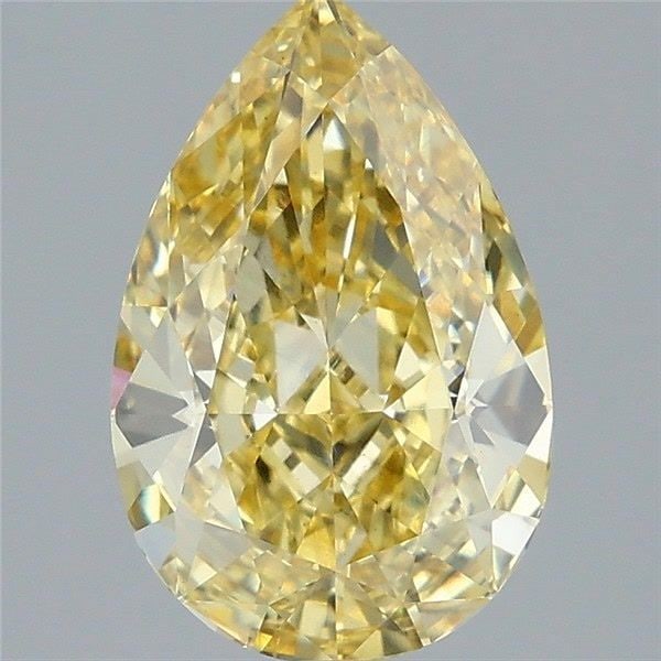 Loose Diamond - PEAR 3.1ct Fancy Intense Yellow VS1: Loose Diamond - PEAR 3.1ct Fancy Intense Yellow VS1 Source: This is a real non-mined Diamond that has been grown in a lab Shape: PEAR Carats: 3.1 Color: Fancy Intense Yellow Certification: IGI Video: