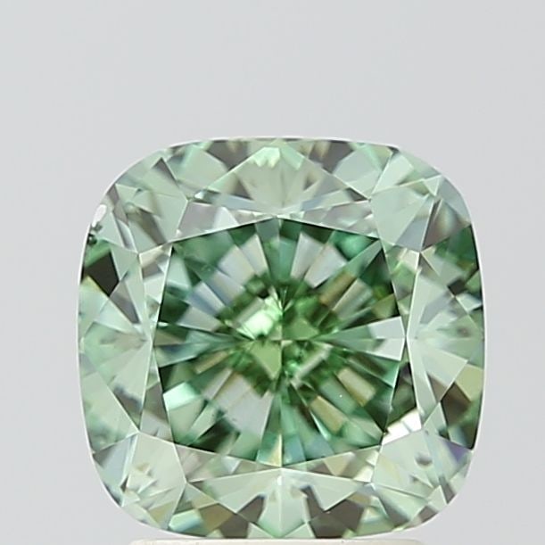 Loose Diamond - CUSHION MODIFIED 3.0ct Fancy Vivid Green VS2: Loose Diamond - CUSHION MODIFIED 3.0ct Fancy Vivid Green VS2 Source: This is a real non-mined Diamond that has been grown in a lab Shape: CUSHION MODIFIED Carats: 3.0 Color: Fancy Vivid Green Certific