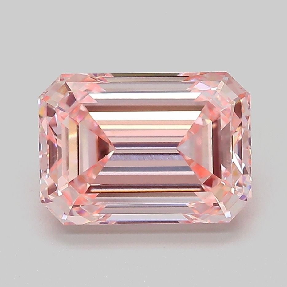 Loose Diamond - EMERALD 3.06ct Fancy Vivid Pink VVS2: Loose Diamond - EMERALD 3.06ct Fancy Vivid Pink VVS2 Source: This is a real non-mined Diamond that has been grown in a lab Shape: EMERALD Carats: 3.06 Color: Fancy Vivid Pink Certification: IGI Video: