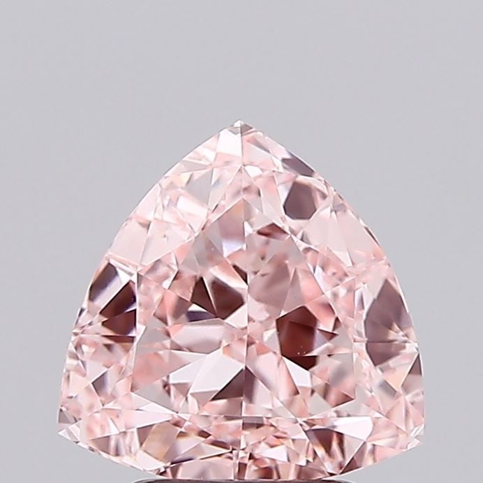 Loose Diamond - TRIANGULAR 2.51ct Fancy Vivid Pink VVS2: Loose Diamond - TRIANGULAR 2.51ct Fancy Vivid Pink VVS2 Source: This is a real non-mined Diamond that has been grown in a lab Shape: TRIANGULAR Carats: 2.51 Color: Fancy Vivid Pink Certification: IGI 