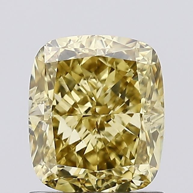 Loose Diamond - CUSHION MODIFIED 1.3ct Fancy Vivid Gray Yellow VS1: Loose Diamond - CUSHION MODIFIED 1.3ct Fancy Vivid Gray Yellow VS1 Source: This is a real non-mined Diamond that has been grown in a lab Shape: CUSHION MODIFIED Carats: 1.3 Color: Fancy Vivid Gray Yel