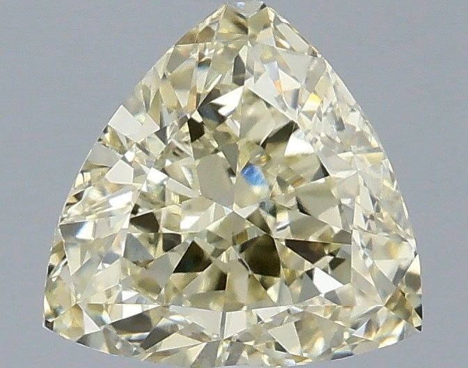 Loose Diamond - TRIANGULAR 1.07ct Fancy Light Yellow VS1: Loose Diamond - TRIANGULAR 1.07ct Fancy Light Yellow VS1 Source: This is a real non-mined Diamond that has been grown in a lab Shape: TRIANGULAR Carats: 1.07 Color: Fancy Light Yellow Certification: I
