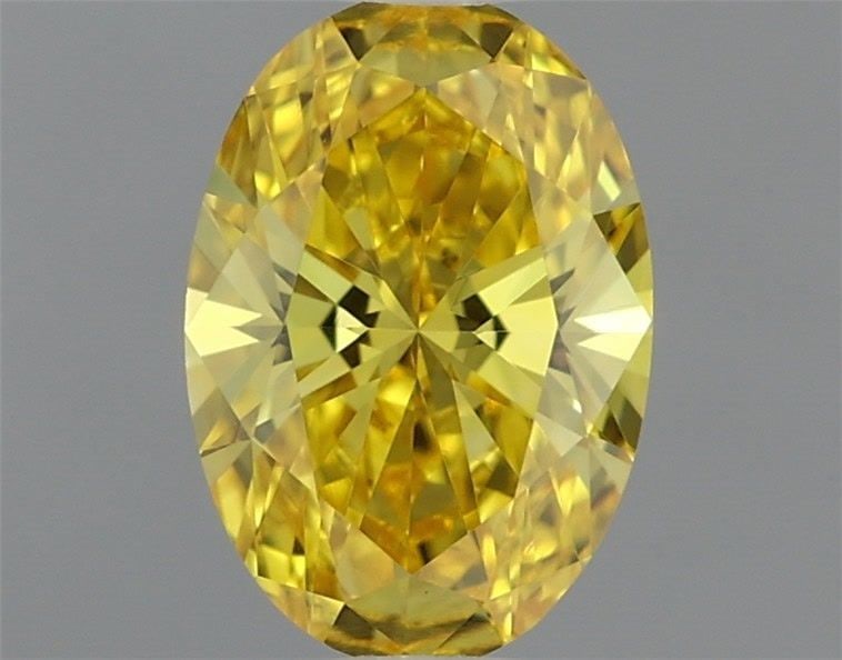 Loose Diamond - OVAL 0.54ct Fancy Vivid Yellow VS1: Loose Diamond - OVAL 0.54ct Fancy Vivid Yellow VS1 Source: This is a real non-mined Diamond that has been grown in a lab Shape: OVAL Carats: 0.54 Color: Fancy Vivid Yellow Certification: IGI Video: