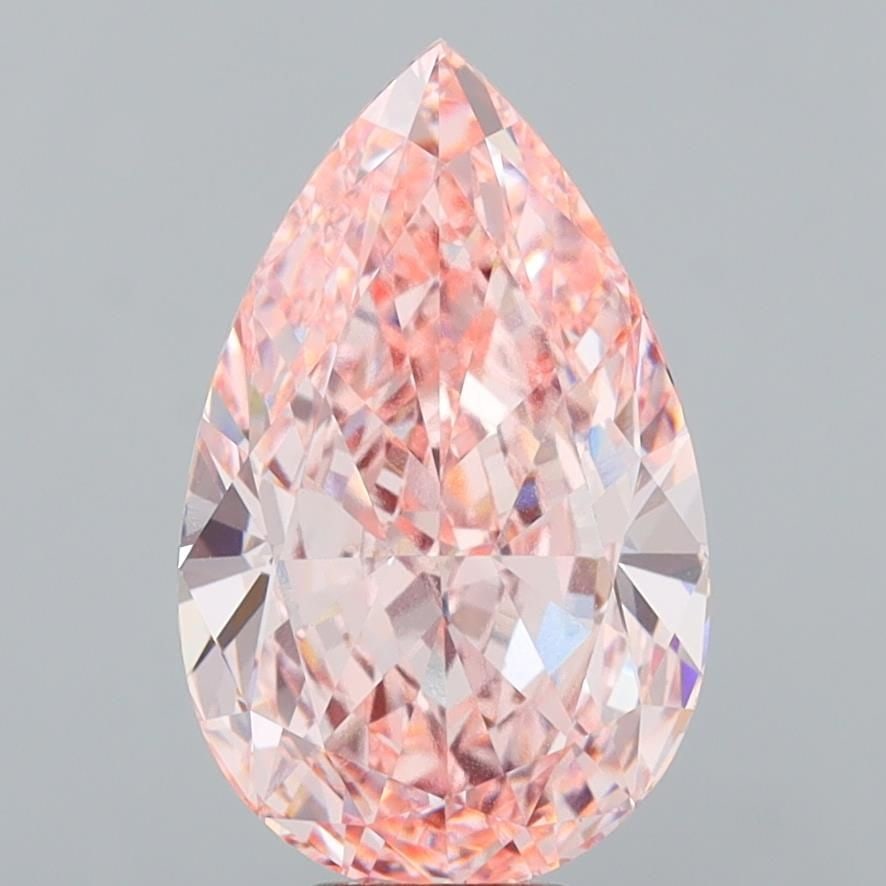 Loose Diamond - PEAR 9.54ct Fancy Intense Pink VVS2: Loose Diamond - PEAR 9.54ct Fancy Intense Pink VVS2 Source: This is a real non-mined Diamond that has been grown in a lab Shape: PEAR Carats: 9.54 Color: Fancy Intense Pink Certification: IGI Video: