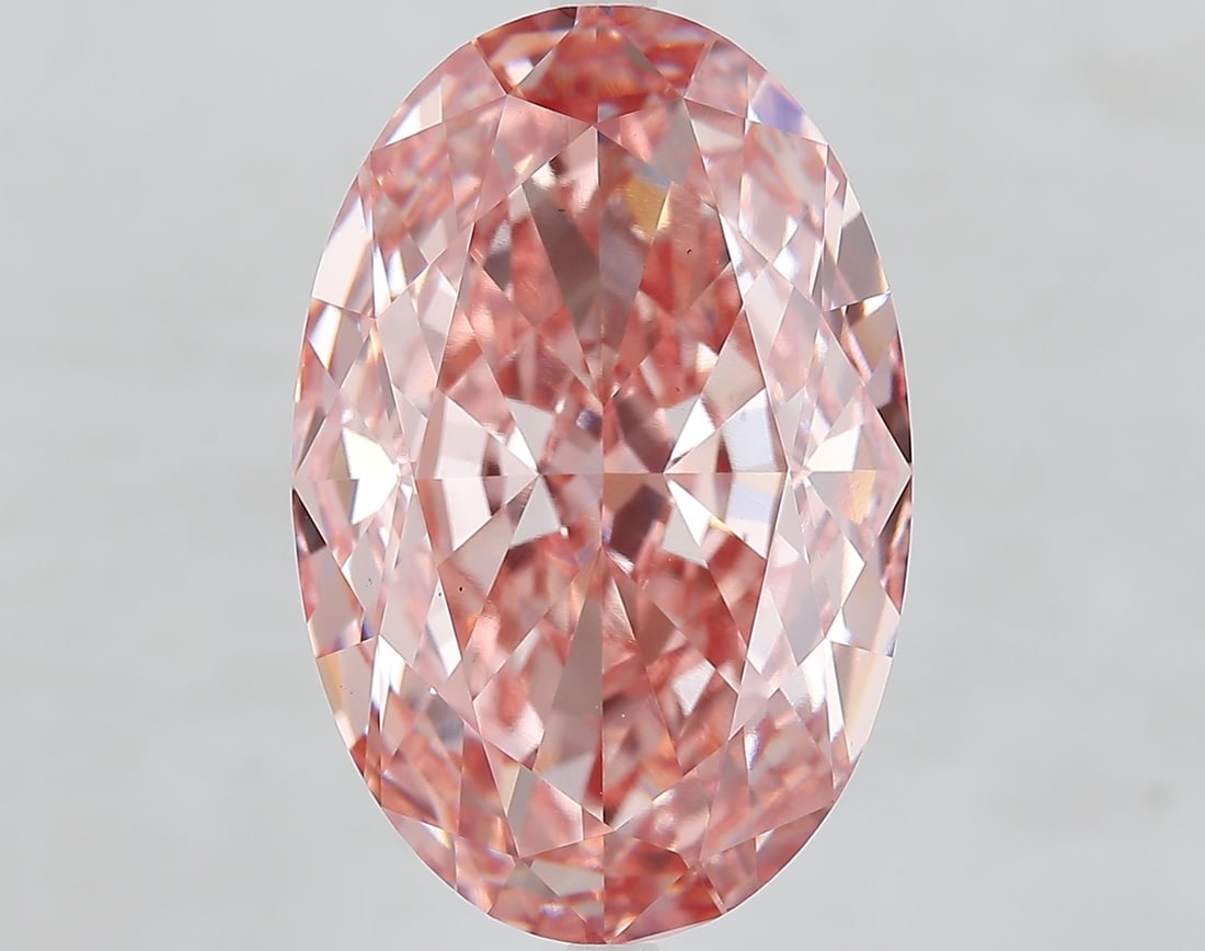 Loose Diamond - OVAL 15.03ct Fancy Vivid Pink VS1: Loose Diamond - OVAL 15.03ct Fancy Vivid Pink VS1 Source: This is a real non-mined Diamond that has been grown in a lab Shape: OVAL Carats: 15.03 Color: Fancy Vivid Pink Certification: IGI Video: