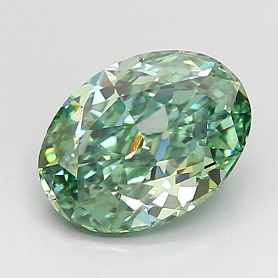 Loose Diamond - OVAL 0.99ct Fancy Vivid Green VVS2: Loose Diamond - OVAL 0.99ct Fancy Vivid Green VVS2 Source: This is a real non-mined Diamond that has been grown in a lab Shape: OVAL Carats: 0.99 Color: Fancy Vivid Green Certification: IGI Video: