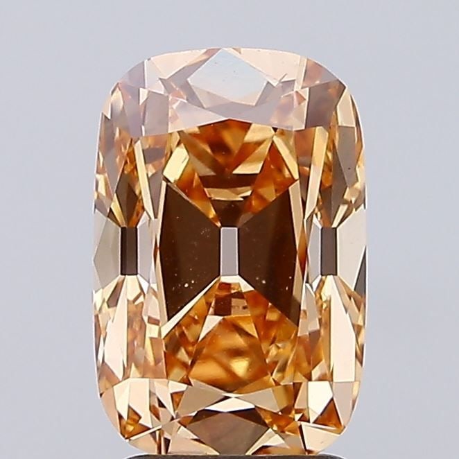 Loose Diamond - CUSHION BRILLIANT 3.01ct Fancy Orangey Brown VS1: Loose Diamond - CUSHION BRILLIANT 3.01ct Fancy Orangey Brown VS1 Source: This is a real non-mined Diamond that has been grown in a lab Shape: CUSHION BRILLIANT Carats: 3.01 Color: Fancy Orangey Brown 