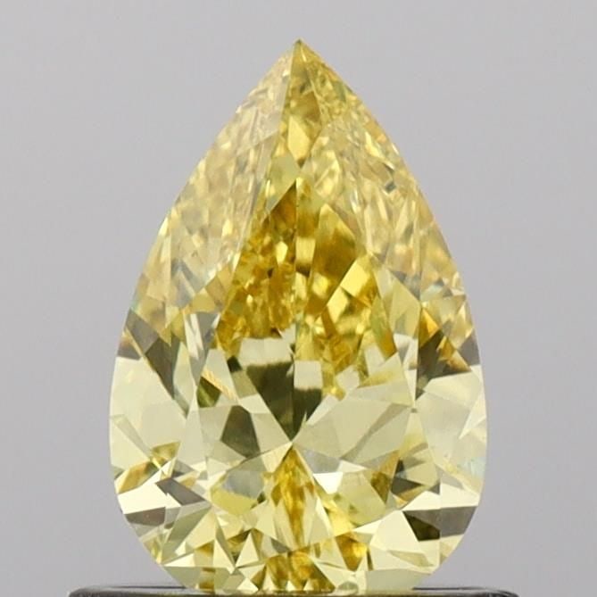 Loose Diamond - PEAR 0.69ct Fancy Intense Yellow VS1: Loose Diamond - PEAR 0.69ct Fancy Intense Yellow VS1 Source: This is a real non-mined Diamond that has been grown in a lab Shape: PEAR Carats: 0.69 Color: Fancy Intense Yellow Certification: IGI Video