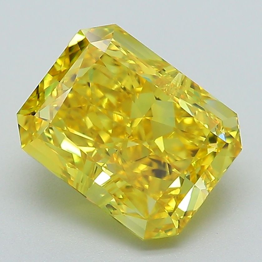 Loose Diamond - RADIANT 3.31ct Fancy Vivid Yellow VVS2: Loose Diamond - RADIANT 3.31ct Fancy Vivid Yellow VVS2 Source: This is a real non-mined Diamond that has been grown in a lab Shape: RADIANT Carats: 3.31 Color: Fancy Vivid Yellow Certification: IGI Vi