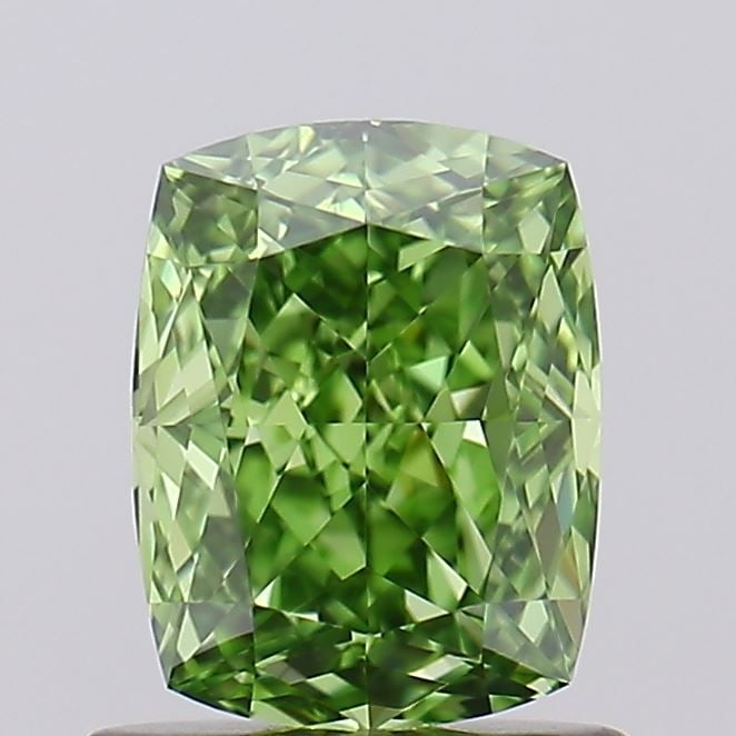 Loose Diamond - CUSHION MODIFIED 1.08ct Fancy Vivid Green IF: Loose Diamond - CUSHION MODIFIED 1.08ct Fancy Vivid Green IF Source: This is a real non-mined Diamond that has been grown in a lab Shape: CUSHION MODIFIED Carats: 1.08 Color: Fancy Vivid Green Certifi