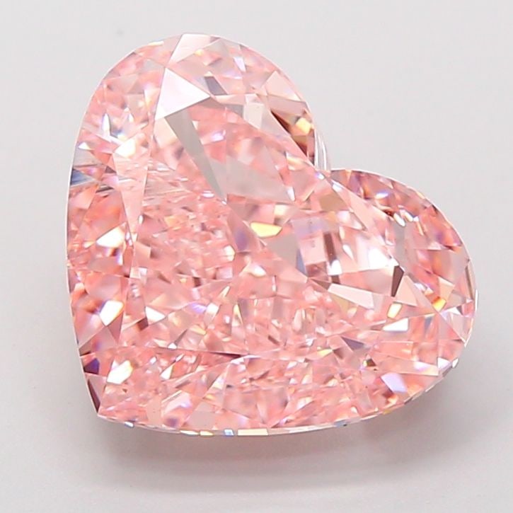 Loose Diamond - HEART 7.49ct Fancy Vivid Pink VS1: Loose Diamond - HEART 7.49ct Fancy Vivid Pink VS1 Source: This is a real non-mined Diamond that has been grown in a lab Shape: HEART Carats: 7.49 Color: Fancy Vivid Pink Certification: IGI Video:
