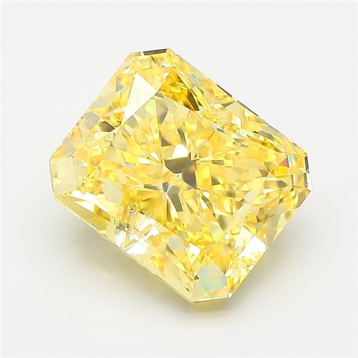 Loose Diamond - RADIANT 5.51ct Fancy Vivid Yellow VS1: Loose Diamond - RADIANT 5.51ct Fancy Vivid Yellow VS1 Source: This is a real non-mined Diamond that has been grown in a lab Shape: RADIANT Carats: 5.51 Color: Fancy Vivid Yellow Certification: IGI Vid