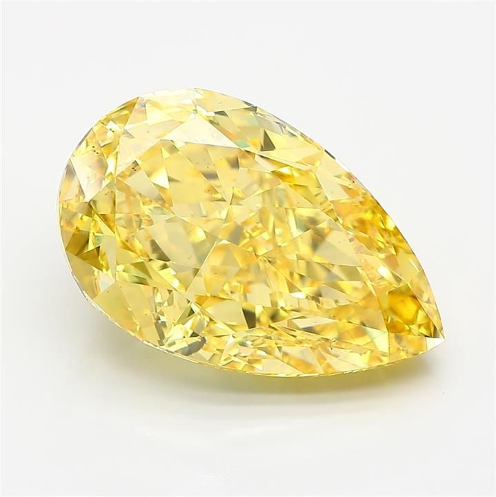 Loose Diamond - PEAR 10.16ct Fancy Vivid Yellow VS2: Loose Diamond - PEAR 10.16ct Fancy Vivid Yellow VS2 Source: This is a real non-mined Diamond that has been grown in a lab Shape: PEAR Carats: 10.16 Color: Fancy Vivid Yellow Certification: IGI Video: