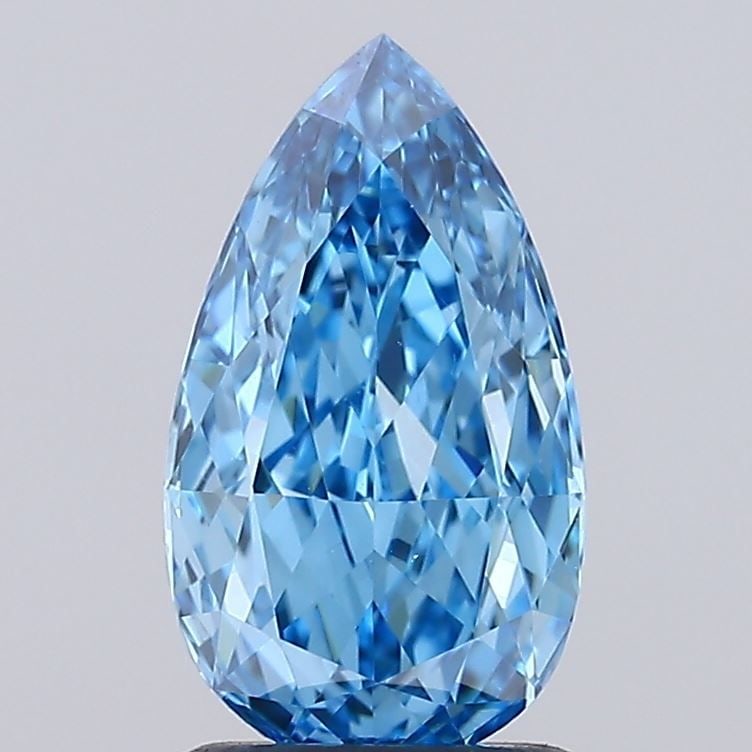 Loose Diamond - PEAR 1.57ct Fancy Vivid Blue VVS2: Loose Diamond - PEAR 1.57ct Fancy Vivid Blue VVS2 Source: This is a real non-mined Diamond that has been grown in a lab Shape: PEAR Carats: 1.57 Color: Fancy Vivid Blue Certification: IGI Video: