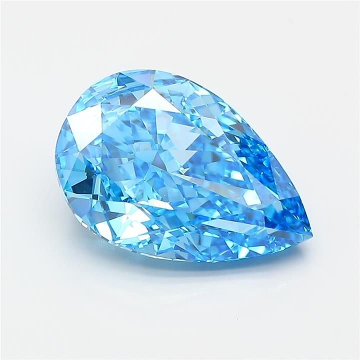 Loose Diamond - PEAR 4.01ct Fancy Vivid Blue VVS2: Loose Diamond - PEAR 4.01ct Fancy Vivid Blue VVS2 Source: This is a real non-mined Diamond that has been grown in a lab Shape: PEAR Carats: 4.01 Color: Fancy Vivid Blue Certification: IGI Video:
