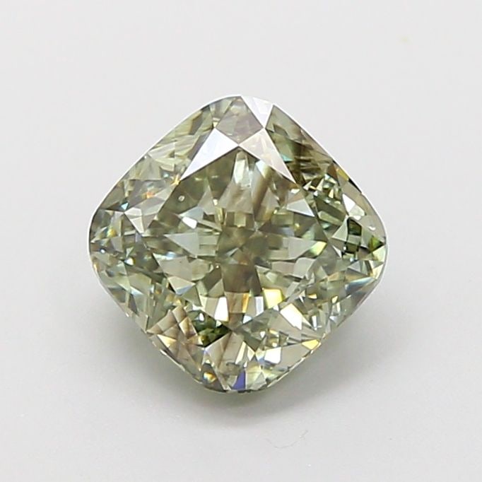 Loose Diamond - CUSHION BRILLIANT 2.01ct Fancy Vivid Green: Loose Diamond - CUSHION BRILLIANT 2.01ct Fancy Vivid Green Source: This is a real non-mined Diamond that has been grown in a lab Shape: CUSHION BRILLIANT Carats: 2.01 Color: Fancy Vivid Green Certific