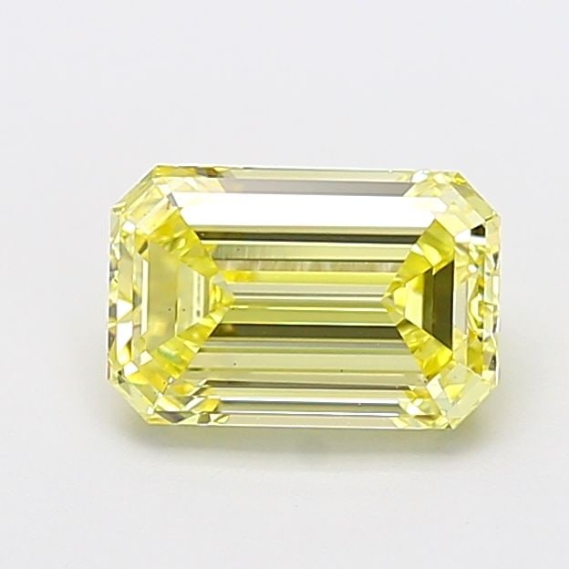 Loose Diamond - EMERALD 2.01ct Fancy Intense Yellow VS1: Loose Diamond - EMERALD 2.01ct Fancy Intense Yellow VS1 Source: This is a real non-mined Diamond that has been grown in a lab Shape: EMERALD Carats: 2.01 Color: Fancy Intense Yellow Certification: IGI
