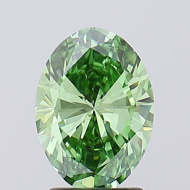 Loose Diamond - OVAL 1.99ct Fancy Vivid Green VS1: Loose Diamond - OVAL 1.99ct Fancy Vivid Green VS1 Source: This is a real non-mined Diamond that has been grown in a lab Shape: OVAL Carats: 1.99 Color: Fancy Vivid Green Certification: IGI Video: