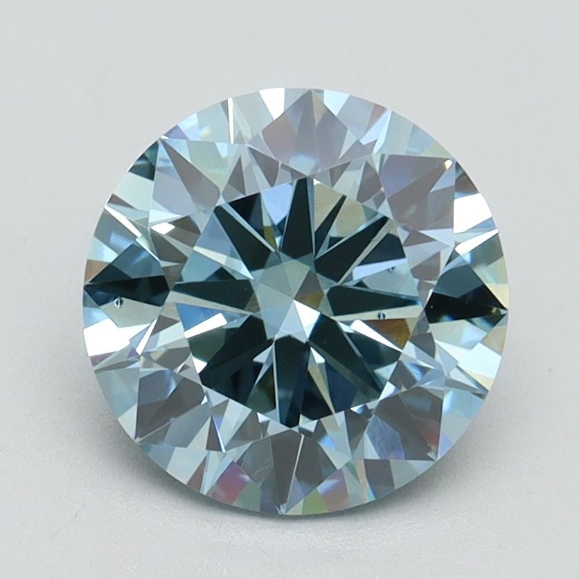 Ideal Loose Diamond - ROUND 2.08ct Fancy Vivid Blue VS2: Ideal Loose Diamond - ROUND 2.08ct Fancy Vivid Blue VS2 Source: This is a real non-mined Diamond that has been grown in a lab Shape: ROUND Carats: 2.08 Color: Fancy Vivid Blue Certification: IGI Video