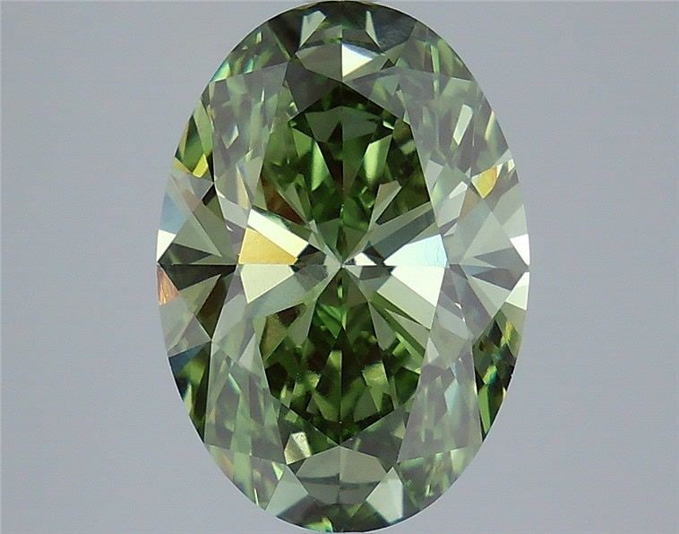Loose Diamond - OVAL 5.03ct Fancy Vivid Green VS1: Loose Diamond - OVAL 5.03ct Fancy Vivid Green VS1 Source: This is a real non-mined Diamond that has been grown in a lab Shape: OVAL Carats: 5.03 Color: Fancy Vivid Green Certification: IGI Video: