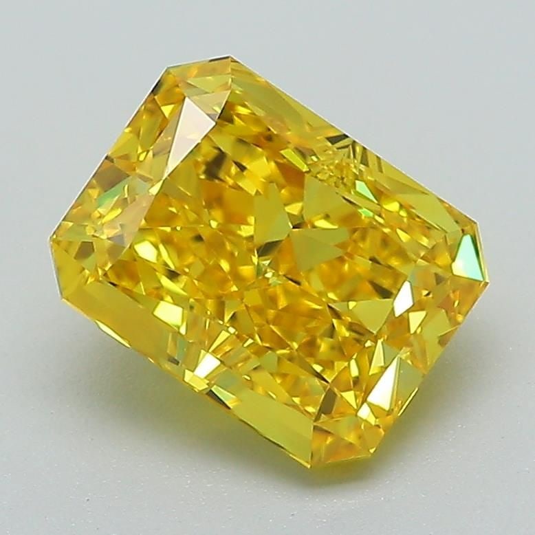 Loose Diamond - RADIANT 2.1ct Fancy Vivid Yellow VS1: Loose Diamond - RADIANT 2.1ct Fancy Vivid Yellow VS1 Source: This is a real non-mined Diamond that has been grown in a lab Shape: RADIANT Carats: 2.1 Color: Fancy Vivid Yellow Certification: IGI Video