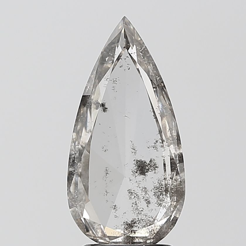 Loose Diamond - PEAR 1.94ct Salt and Pepper I1: Loose Diamond - PEAR 1.94ct Salt and Pepper I1 Source: This is a real non-mined Diamond that has been grown in a lab Shape: PEAR Carats: 1.94 Color: Salt and Pepper Certification: NONE Video: