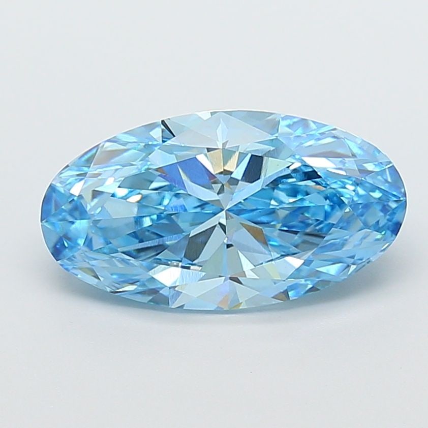 Loose Diamond - OVAL 4.0ct Fancy Vivid Blue VS1: Loose Diamond - OVAL 4.0ct Fancy Vivid Blue VS1 Source: This is a real non-mined Diamond that has been grown in a lab Shape: OVAL Carats: 4.0 Color: Fancy Vivid Blue Certification: IGI Video: