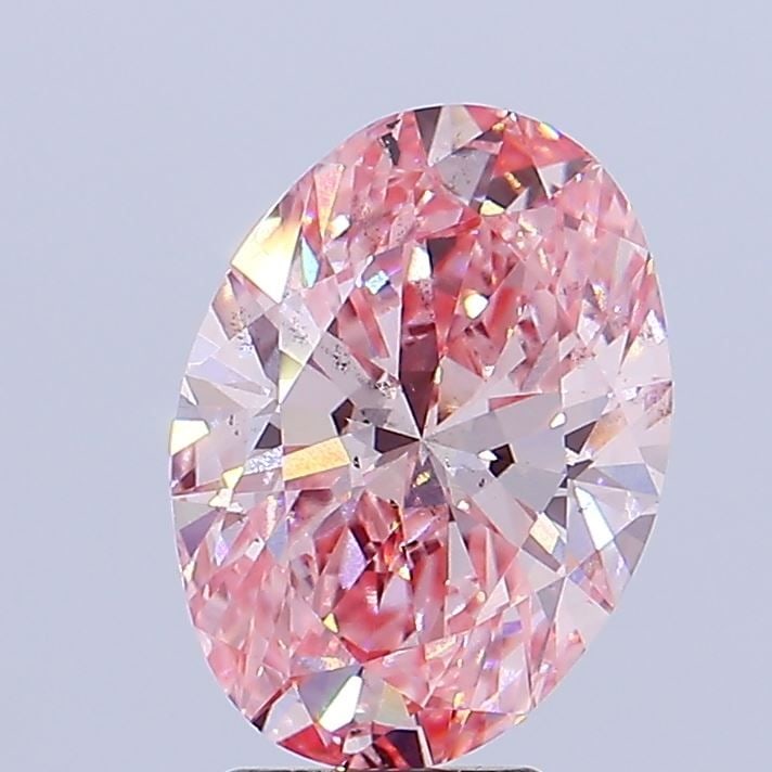 Loose Diamond - OVAL 4.03ct Fancy Vivid Pink SI2: Loose Diamond - OVAL 4.03ct Fancy Vivid Pink SI2 Source: This is a real non-mined Diamond that has been grown in a lab Shape: OVAL Carats: 4.03 Color: Fancy Vivid Pink Certification: IGI Video:
