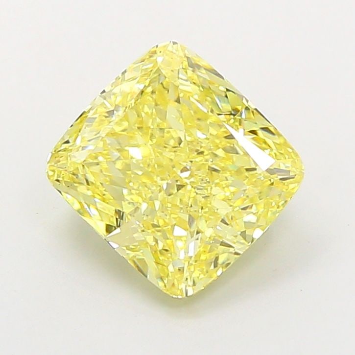 Loose Diamond - CUSHION MODIFIED 2.86ct Fancy Vivid Yellow VS2: Loose Diamond - CUSHION MODIFIED 2.86ct Fancy Vivid Yellow VS2 Source: This is a real non-mined Diamond that has been grown in a lab Shape: CUSHION MODIFIED Carats: 2.86 Color: Fancy Vivid Yellow Cert
