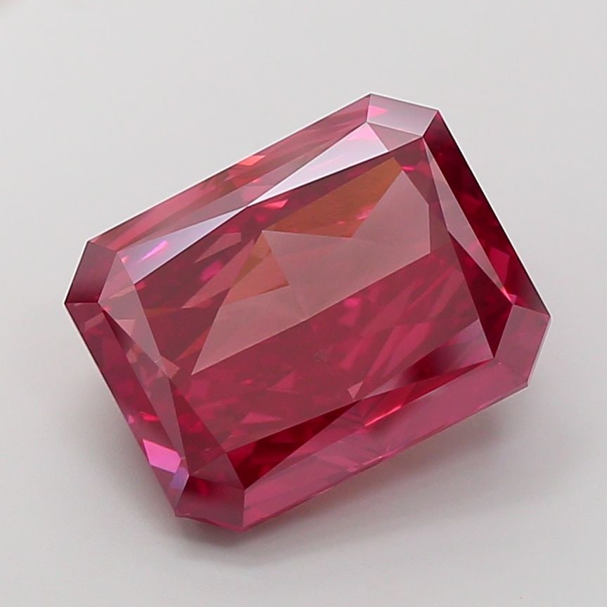 Loose Diamond - RADIANT 15.23ct Fancy Vivid Pink VS1: Loose Diamond - RADIANT 15.23ct Fancy Vivid Pink VS1 Source: This is a real non-mined Diamond that has been grown in a lab Shape: RADIANT Carats: 15.23 Color: Fancy Vivid Pink Certification: NONE Vide