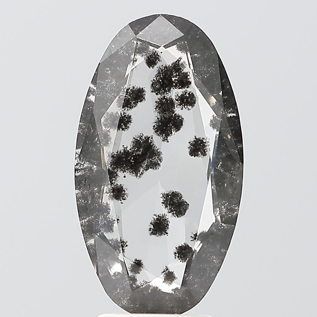 Loose Diamond - OVAL 2.12ct Salt and Pepper I2: Loose Diamond - OVAL 2.12ct Salt and Pepper I2 Source: This is a real non-mined Diamond that has been grown in a lab Shape: OVAL Carats: 2.12 Color: Salt and Pepper Certification: NONE Video: