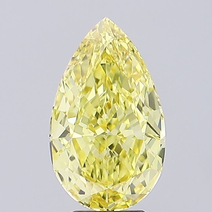 Loose Diamond - PEAR 3.52ct Fancy Vivid Yellow VS1: Loose Diamond - PEAR 3.52ct Fancy Vivid Yellow VS1 Source: This is a real non-mined Diamond that has been grown in a lab Shape: PEAR Carats: 3.52 Color: Fancy Vivid Yellow Certification: IGI Video: