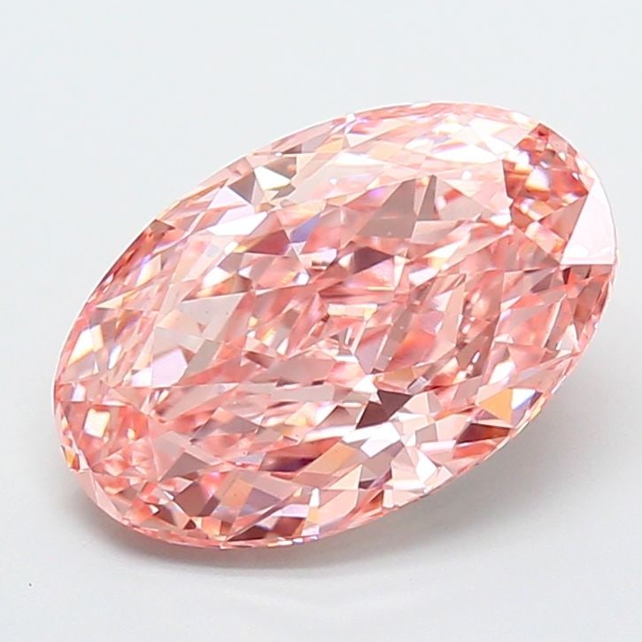Loose Diamond - OVAL 3.37ct Fancy Vivid Pink VS1: Loose Diamond - OVAL 3.37ct Fancy Vivid Pink VS1 Source: This is a real non-mined Diamond that has been grown in a lab Shape: OVAL Carats: 3.37 Color: Fancy Vivid Pink Certification: IGI Video: