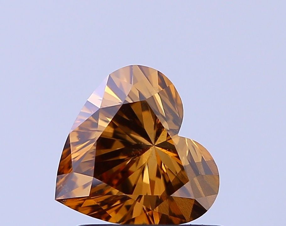 Loose Diamond - HEART 1.02ct Fancy Brown SI1: Loose Diamond - HEART 1.02ct Fancy Brown SI1 Source: This is a real non-mined Diamond that has been grown in a lab Shape: HEART Carats: 1.02 Color: Fancy Brown Certification: IGI Video: