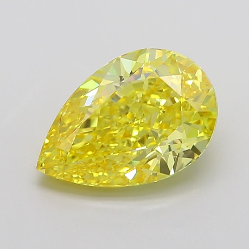 Loose Diamond - PEAR 5.54ct Fancy Vivid Yellow VVS2: Loose Diamond - PEAR 5.54ct Fancy Vivid Yellow VVS2 Source: This is a real non-mined Diamond that has been grown in a lab Shape: PEAR Carats: 5.54 Color: Fancy Vivid Yellow Certification: IGI The Diam