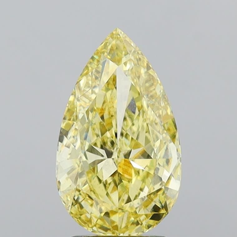 Loose Diamond - PEAR 3.02ct Fancy Intense Yellow VS1: Loose Diamond - PEAR 3.02ct Fancy Intense Yellow VS1 Source: This is a real non-mined Diamond that has been grown in a lab Shape: PEAR Carats: 3.02 Color: Fancy Intense Yellow Certification: IGI Video